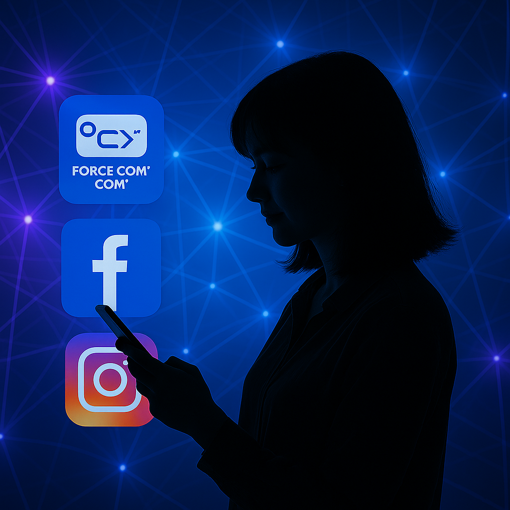 Image Gestions des réseaux sociaux avec FORCE COM' COM'